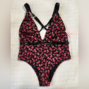 NWT** Victoria's Secret Sexy One Piece with Red Cherry Design